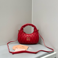 MIU MIU Wander Matelassé Nappa Leather Hobo Bag