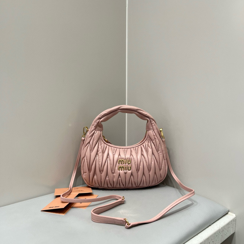 MIU MIU Wander Matelassé Nappa Leather Hobo Bag