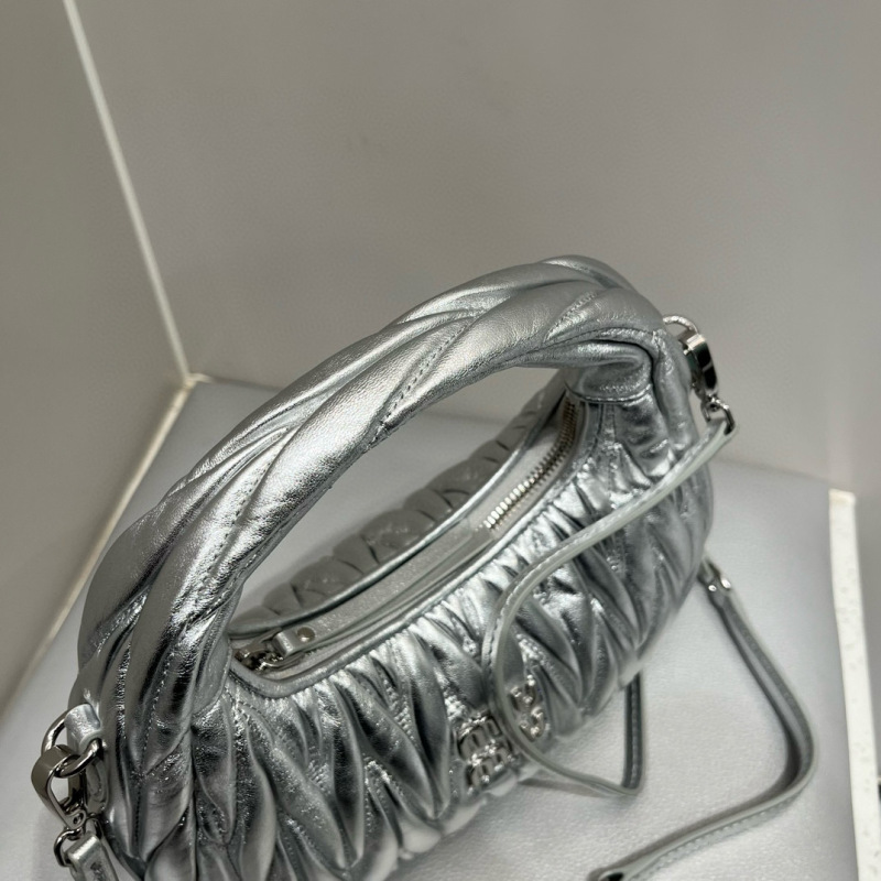MIU MIU Wander Matelassé Nappa Leather Hobo Bag