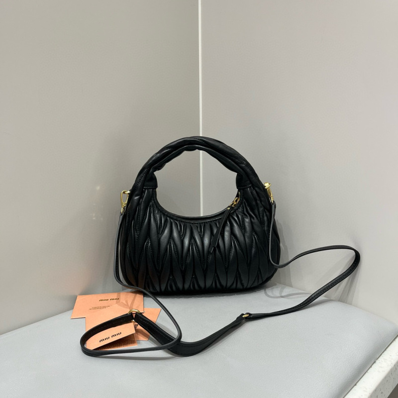 MIU MIU Wander Matelassé Nappa Leather Hobo Bag