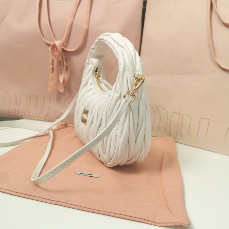 MIU MIU Wander Matelassé Nappa Leather Hobo Bag