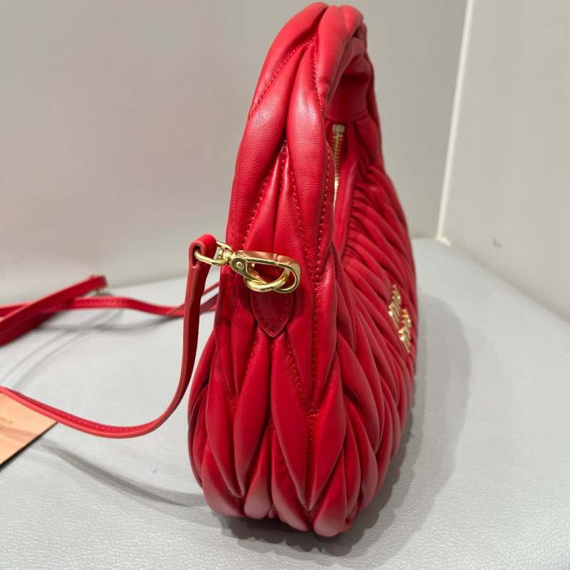 MIU MIU Wander Matelassé Nappa Leather Hobo Bag