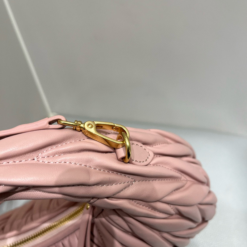 MIU MIU Wander Matelassé Nappa Leather Hobo Bag