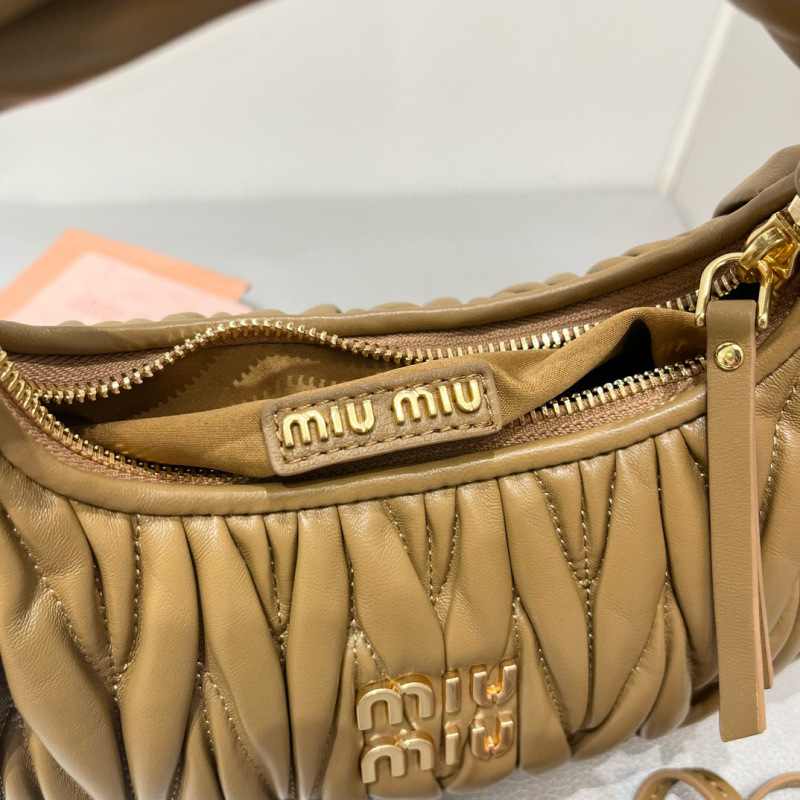 MIU MIU Wander Matelassé Nappa Leather Hobo Bag