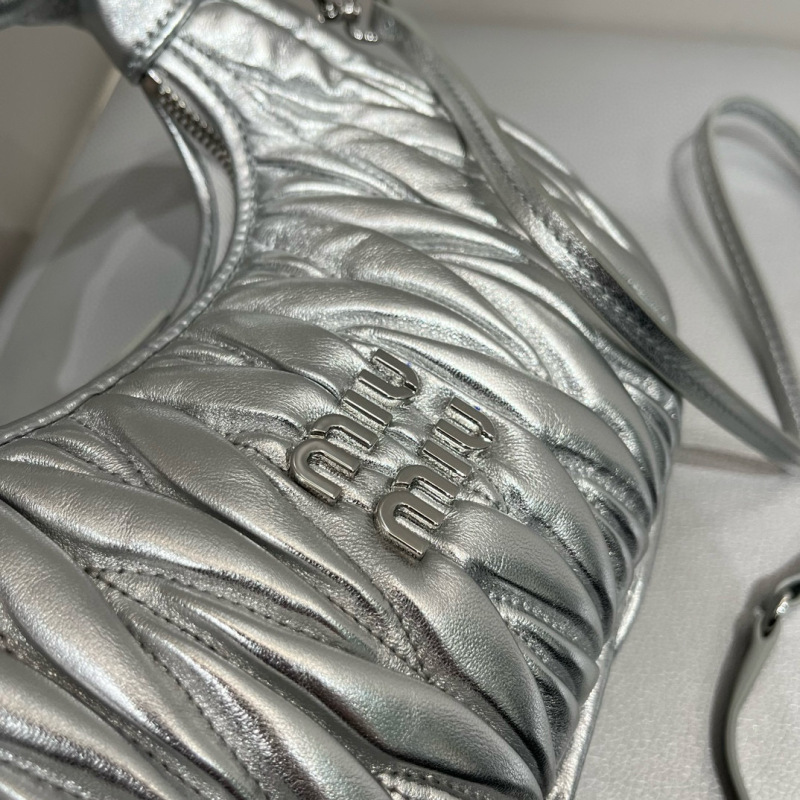 MIU MIU Wander Matelassé Nappa Leather Hobo Bag