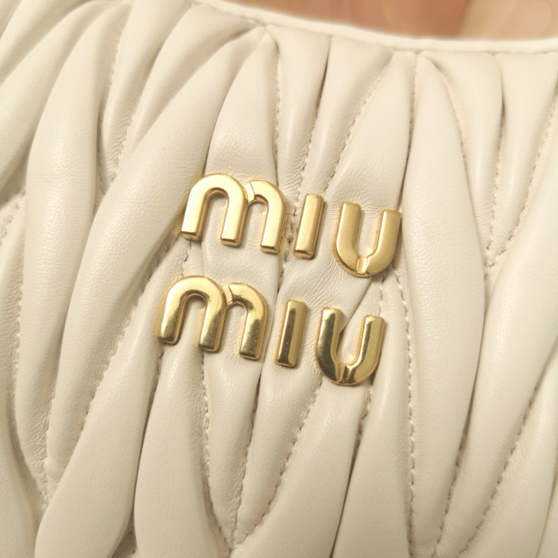 MIU MIU Wander Matelassé Nappa Leather Hobo Bag