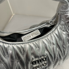 MIU MIU Wander Matelassé Nappa Leather Hobo Bag