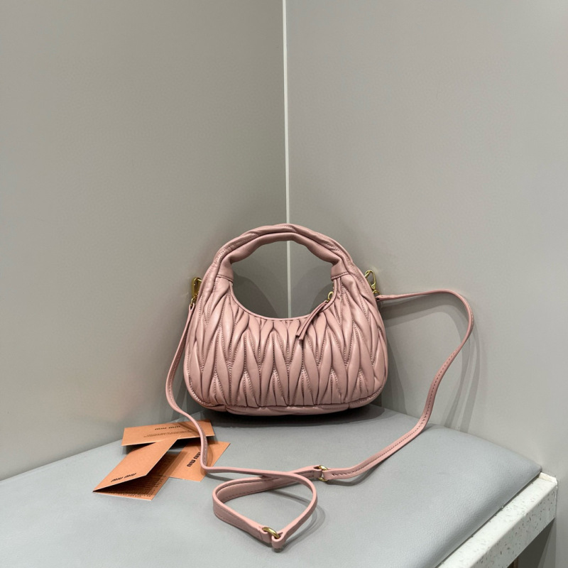 MIU MIU Wander Matelassé Nappa Leather Hobo Bag
