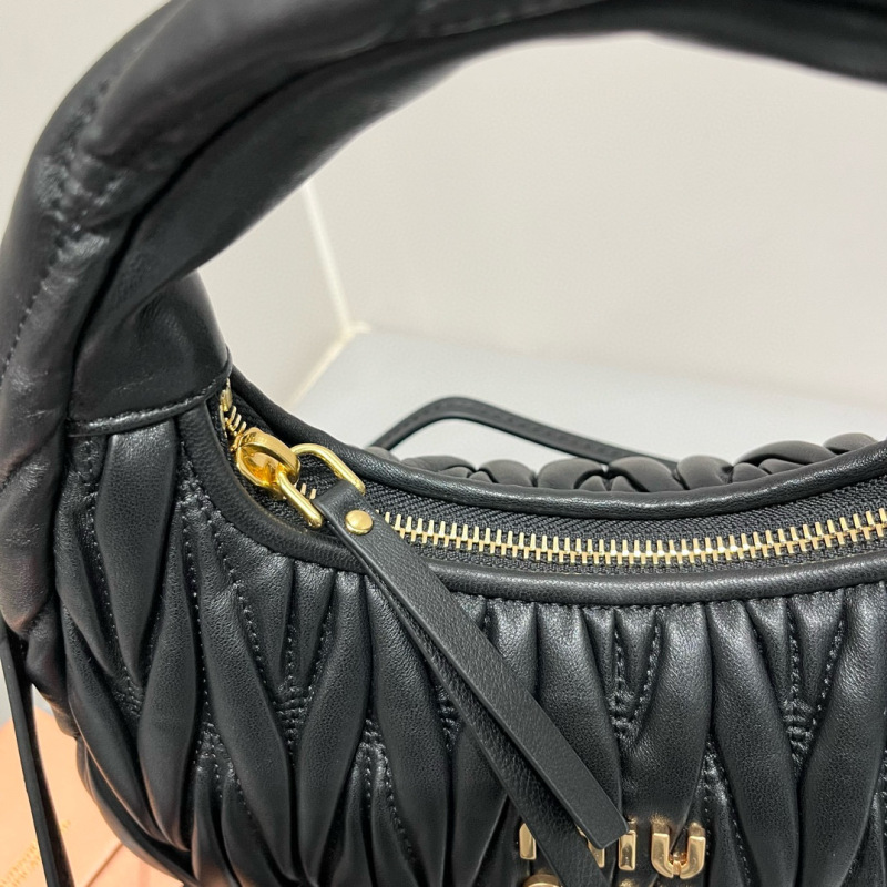 MIU MIU Wander Matelassé Nappa Leather Hobo Bag