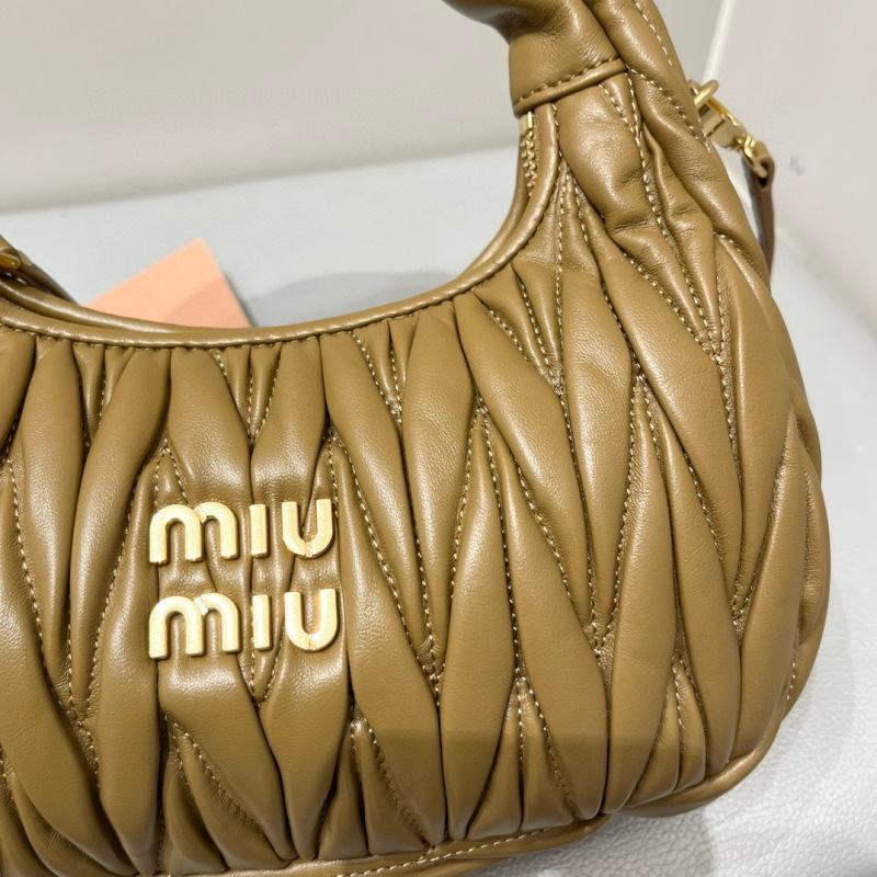 MIU MIU Wander Matelassé Nappa Leather Hobo Bag
