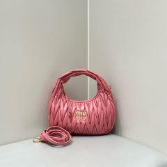 MIU MIU Wander Matelassé Nappa Leather Hobo Bag