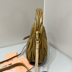 MIU MIU Wander Matelassé Nappa Leather Hobo Bag