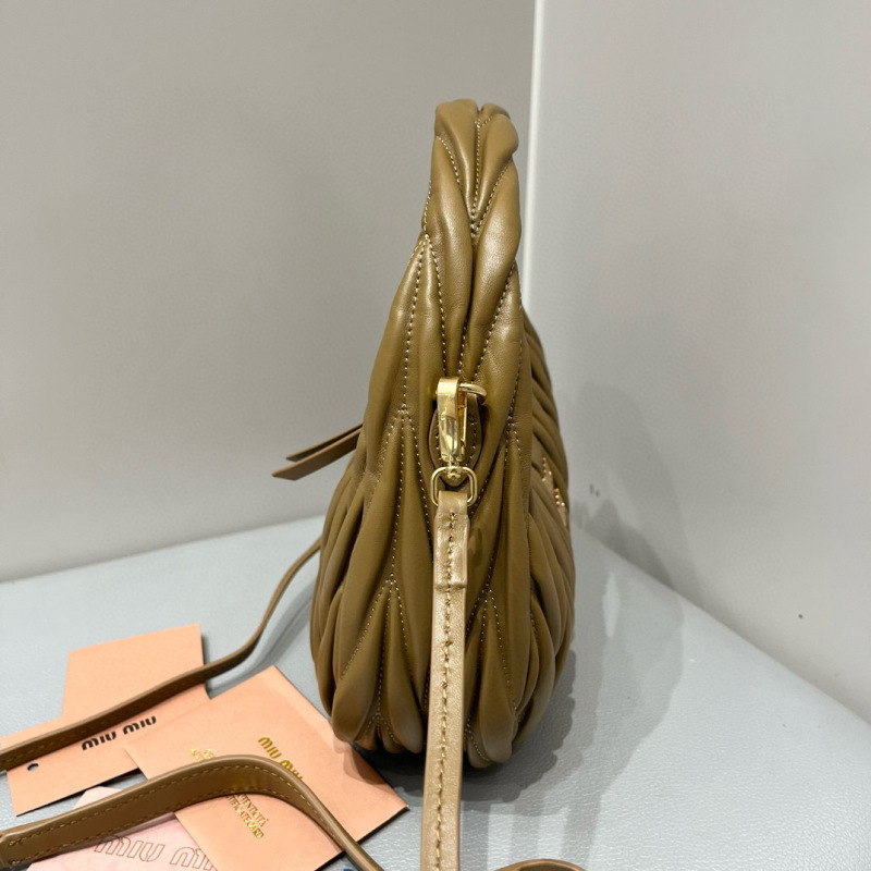 MIU MIU Wander Matelassé Nappa Leather Hobo Bag