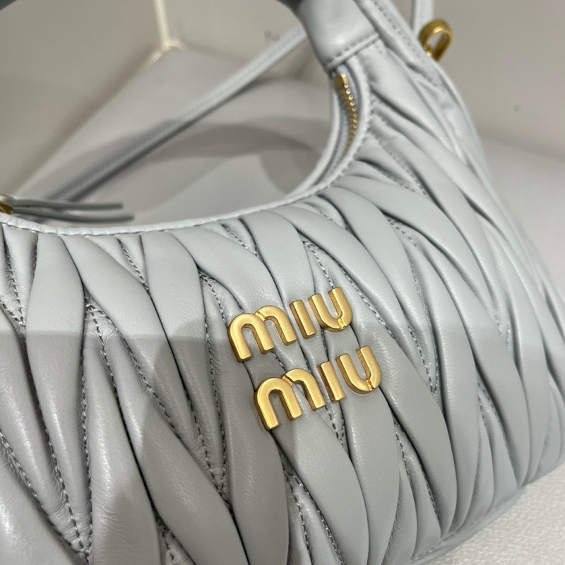 MIU MIU Wander Matelassé Nappa Leather Hobo Bag