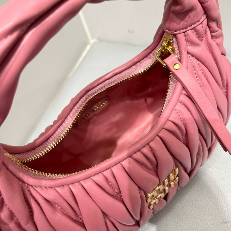 MIU MIU Wander Matelassé Nappa Leather Hobo Bag
