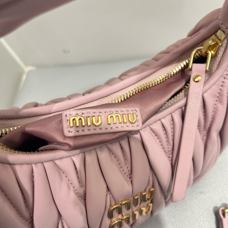 MIU MIU Wander Matelassé Nappa Leather Hobo Bag