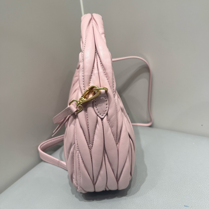 MIU MIU Wander Matelassé Nappa Leather Hobo Bag