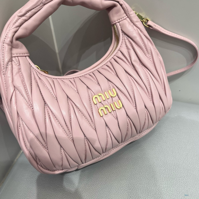 MIU MIU Wander Matelassé Nappa Leather Hobo Bag