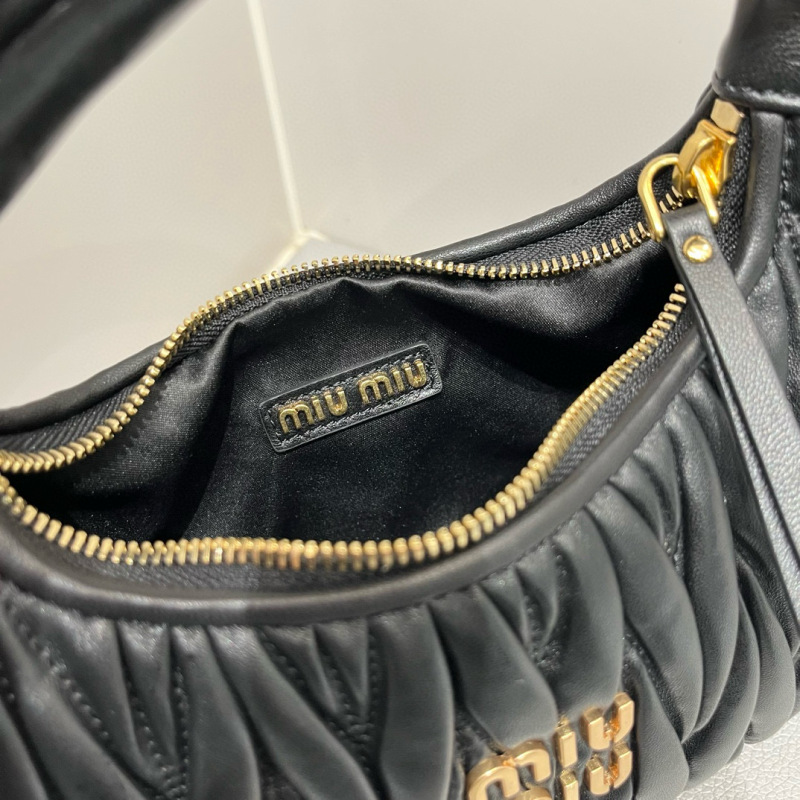 MIU MIU Wander Matelassé Nappa Leather Hobo Bag