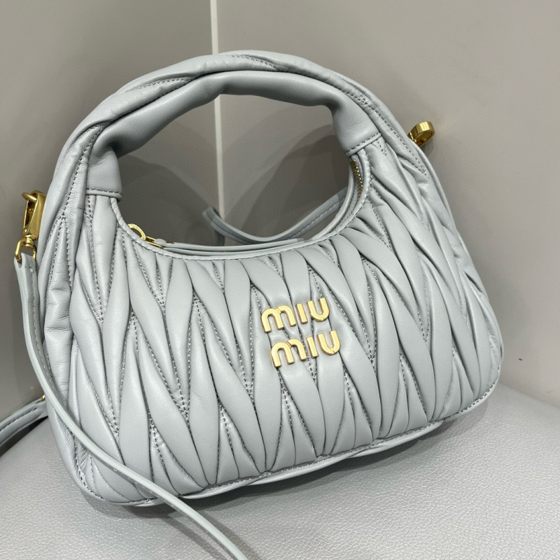 MIU MIU Wander Matelassé Nappa Leather Hobo Bag