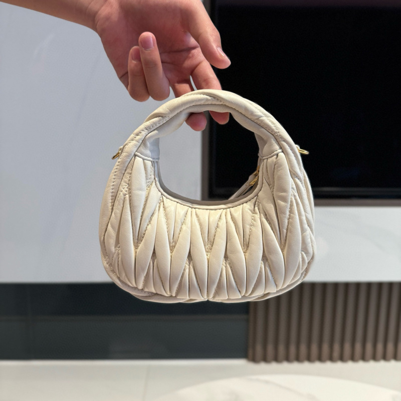 MIU MIU Wander Matelassé Nappa Leather Hobo Mini Bag