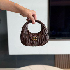 MIU MIU Wander Matelassé Nappa Leather Hobo Mini Bag