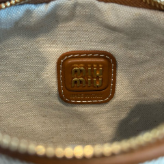 MIU MIU Wander Canvas And Leather Bag
