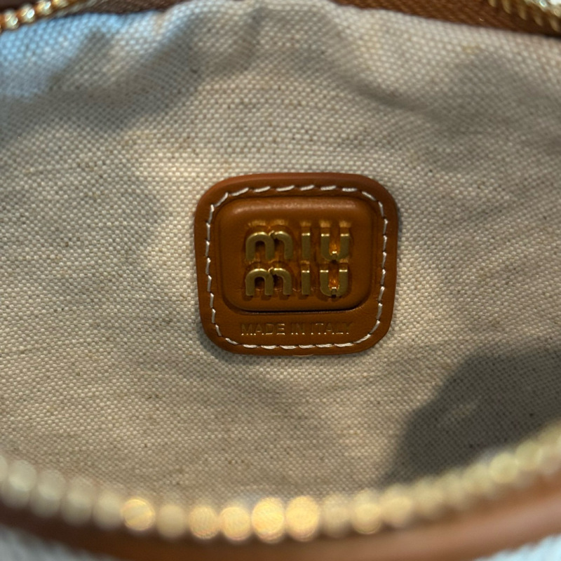 MIU MIU Wander Canvas And Leather Bag
