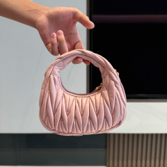 MIU MIU Wander Matelassé Nappa Leather Hobo Mini Bag