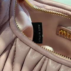 MIU MIU Wander Matelassé Nappa Leather Hobo Mini Bag
