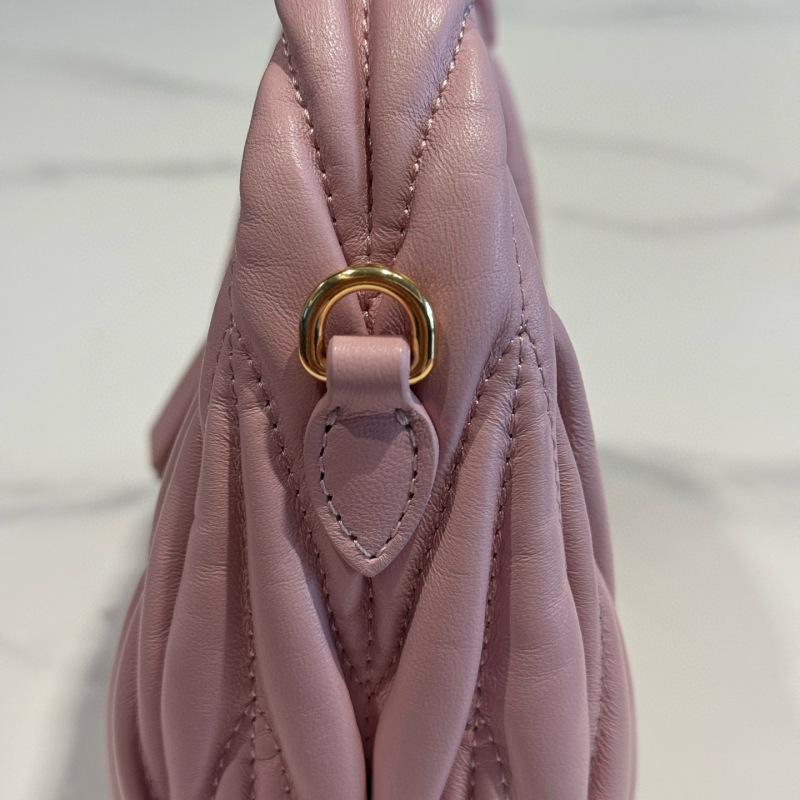 MIU MIU Wander Matelassé Nappa Leather Hobo Mini Bag