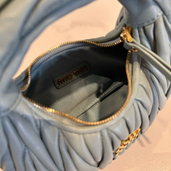MIU MIU Wander Matelassé Nappa Leather Hobo Mini Bag