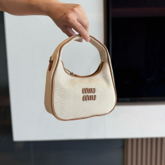 MIU MIU Wander Canvas And Leather Bag