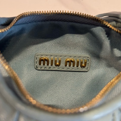 MIU MIU Wander Matelassé Nappa Leather Hobo Mini Bag