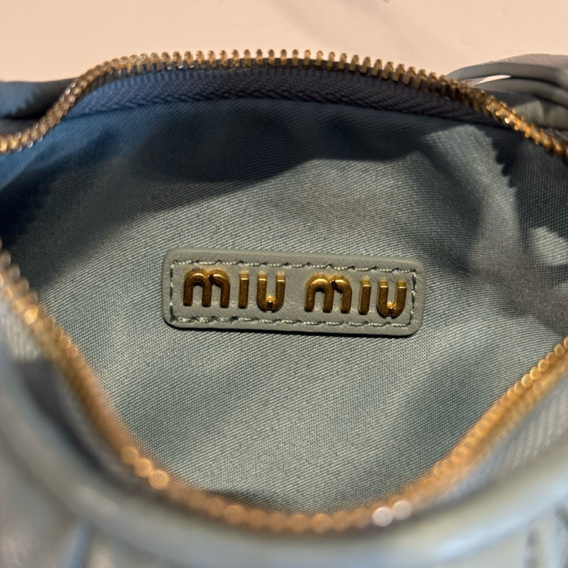MIU MIU Wander Matelassé Nappa Leather Hobo Mini Bag