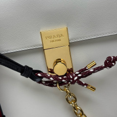 Prada Soft Sound large leather shoulder bag with charms