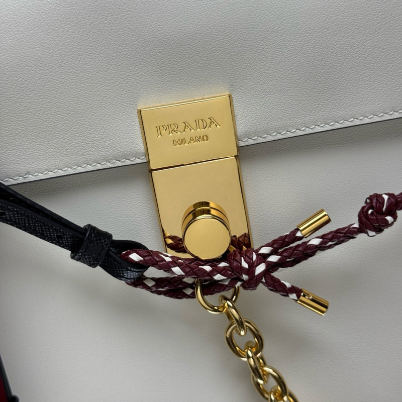 Prada Soft Sound large leather shoulder bag with charms