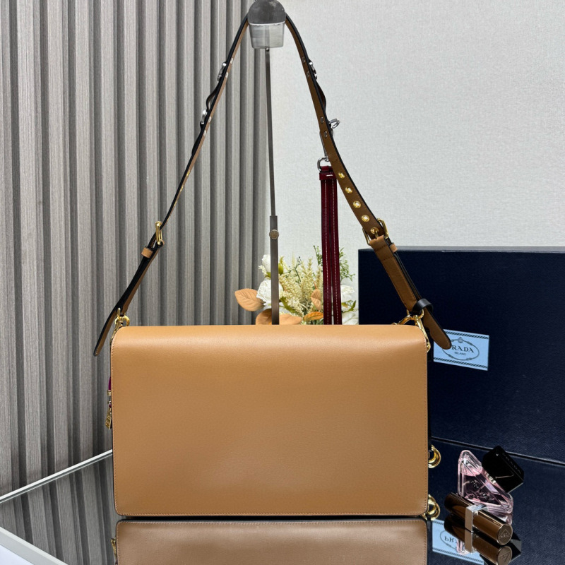 Prada Soft Sound large leather shoulder bag with charms