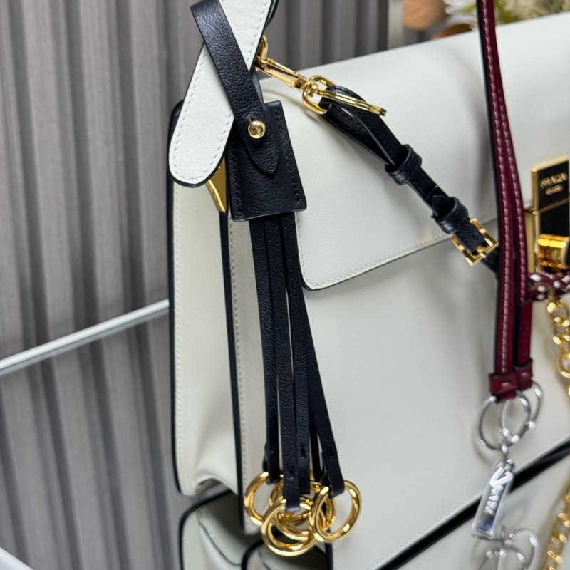 Prada Soft Sound large leather shoulder bag with charms