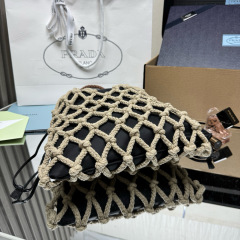 Prada Noué medium cotton macramé bag