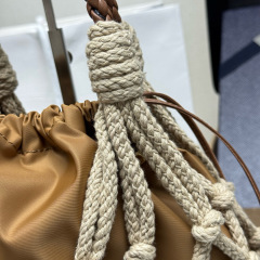 Prada Noué medium cotton macramé bag