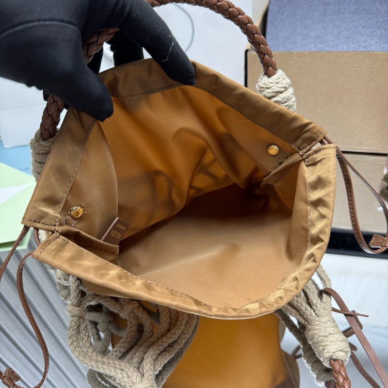 Prada Noué medium cotton macramé bag