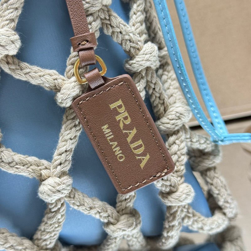 Prada Noué medium cotton macramé bag