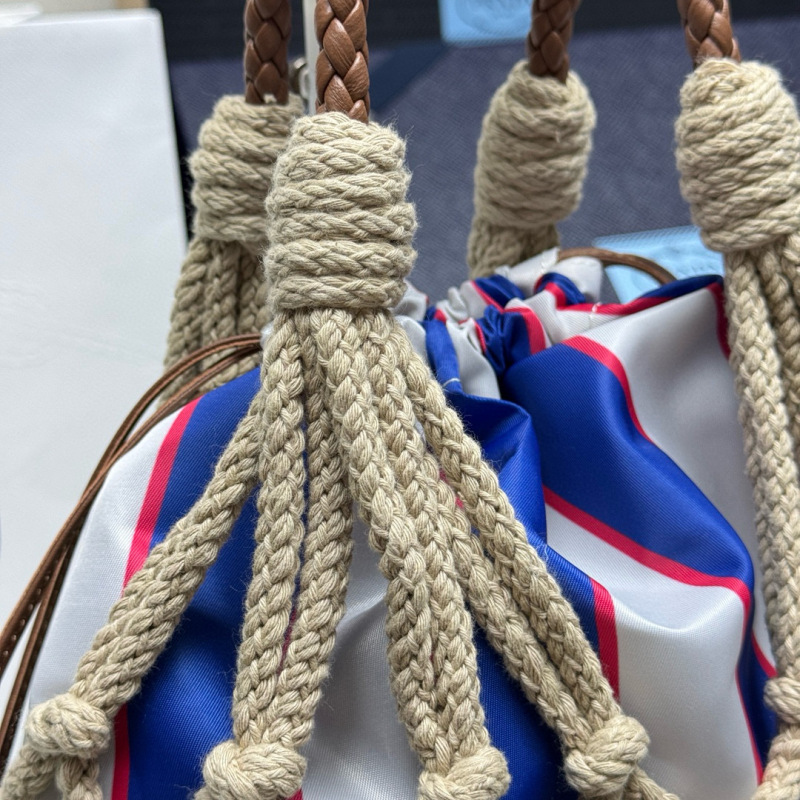 Prada Noué medium cotton macramé bag