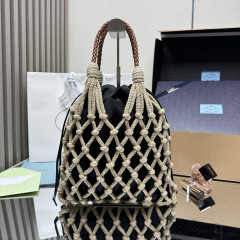 Prada Noué medium cotton macramé bag