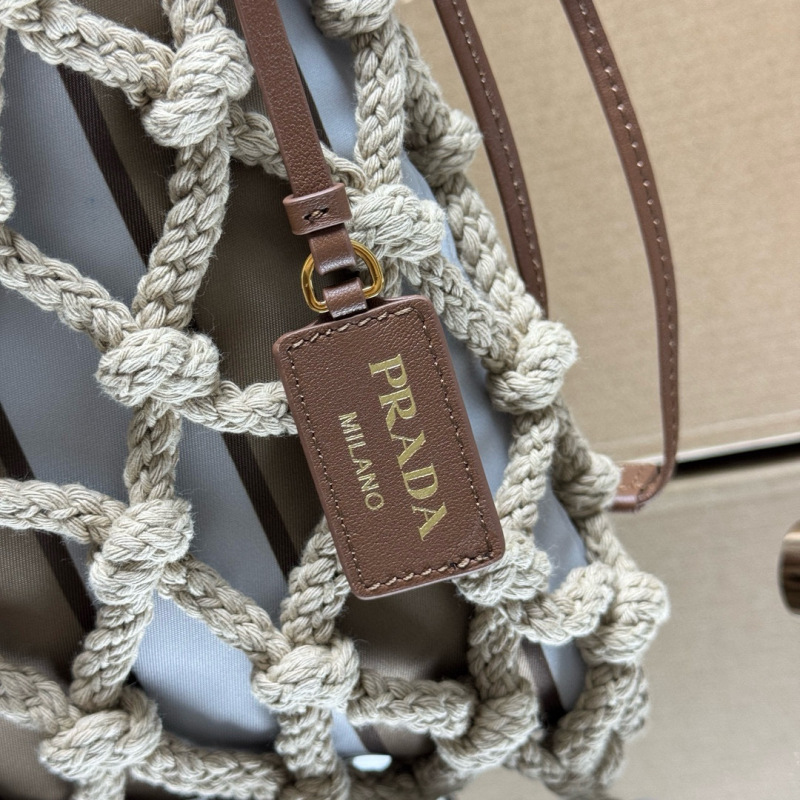 Prada Noué medium cotton macramé bag