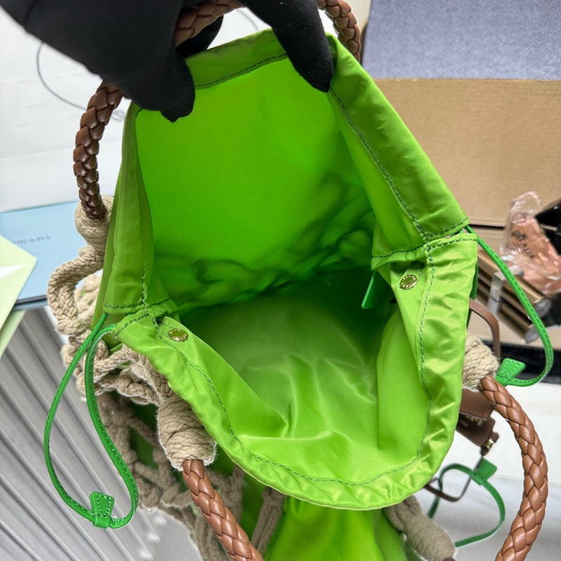Prada Noué medium cotton macramé bag