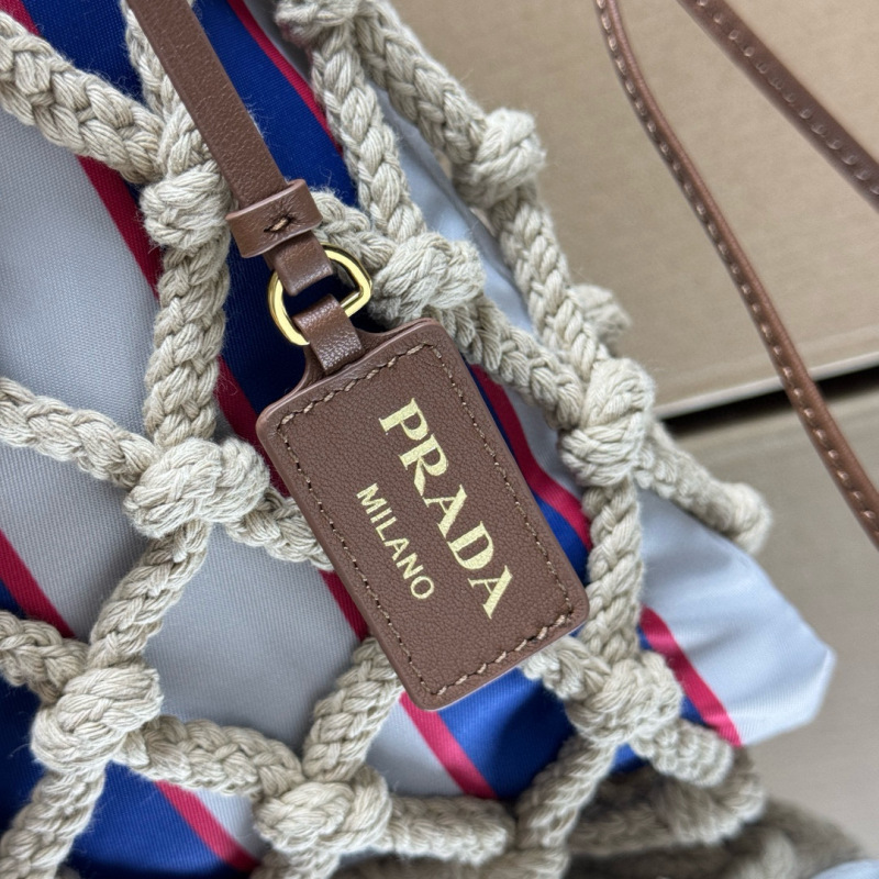 Prada Noué medium cotton macramé bag