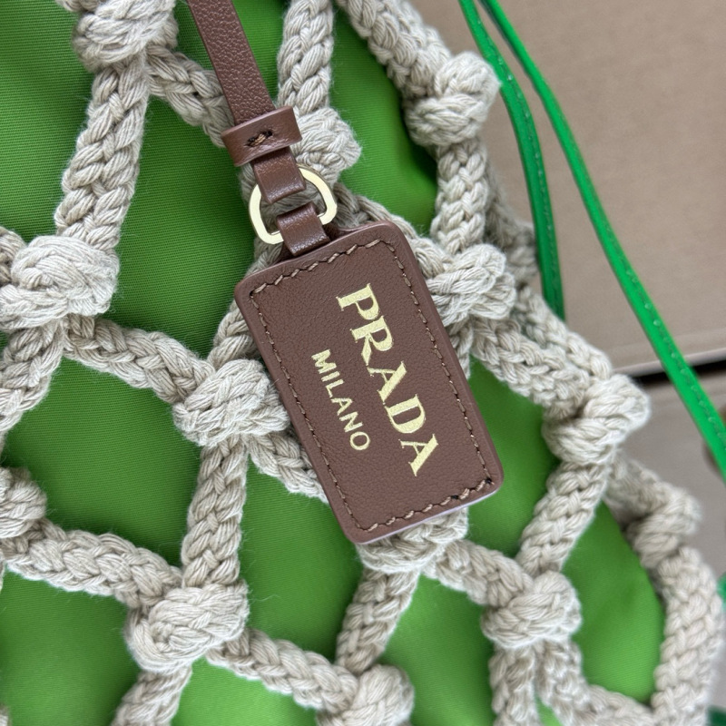 Prada Noué medium cotton macramé bag