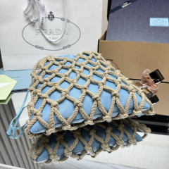 Prada Noué medium cotton macramé bag